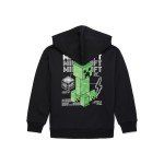 Minecraft Black Graphic Hoodie for Boys Ages 10-12