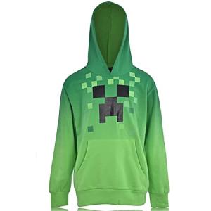 Minecraft Creeper Face Hoodie for Boys - Black/Green