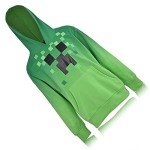 Minecraft Creeper Face Hoodie for Boys - Black/Green