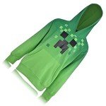 Minecraft Creeper Face Hoodie for Boys - Black/Green