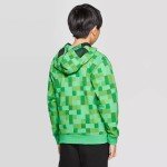 Minecraft Creeper Zip Hoodie for Kids