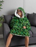 Minecraft Creeper Oversized Blanket Hoodie for Boys