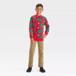 Minecraft Holiday Sweatshirt for Kids - Creeper Design