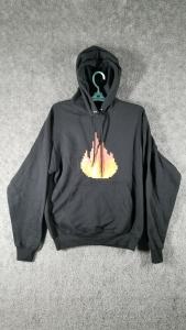 Minecraft Women's Small Digital Flame Hoodie - Black