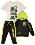 Minecraft Creeper Boys Hoodie, Tee, and Joggers Set