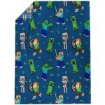 Minecraft Creeper Plush Throw Blanket - 46 x 60 Inches