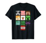 Minecraft Faces Collage T-Shirt for Fans