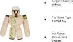 Minecraft Plush Toys: Chicken, Cat & Iron Golem