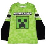 Minecraft Characters Long Sleeve T-Shirt 2-Pack for Kids