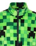 Minecraft Creeper Fleece Zip Jacket for Boys