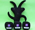 EASELR 13-Inch Minecraft Black Plush Toy