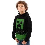 Boys' Minecraft Creeper Hoodie for Gaming Fun