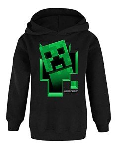 Minecraft Creeper Kids Hoodie - Black Jumper