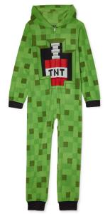 Minecraft Creeper Hoodie Pajamas for Kids