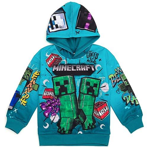 Minecraft Creeper Zombie Steve Fleece Pullover Hoodie