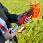 Minecraft Nerf Firebrand Dart Blasting Axe Toy