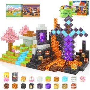Minecraft Magnetic Blocks Build Set - 110 Pieces