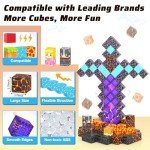 Minecraft Magnetic Blocks Build Set - 110 Pieces