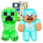 Minecraft Stuffed Toy Set with Steve & Creeper