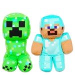 Minecraft Stuffed Toy Set with Steve & Creeper