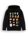 Minecraft Kids Black Graphic Hoodie - Steve & Friends