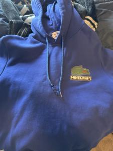 Lacoste x Minecraft Blue Pullover Hoodie Size L