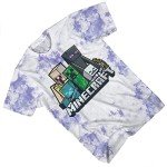 Minecraft Creeper Face Tie Dye T-Shirt - X-Large