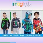 Minecraft Mobs Fleece Hoodie for Boys, Green 7-8