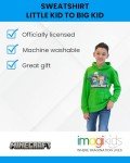 Minecraft Mobs Fleece Hoodie for Boys, Green 7-8
