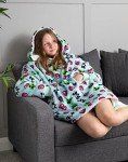 Minecraft Girls' Blue Creeper Hoodie Blanket