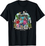 Minecraft Movie Characters Cartoon Hoodie or T-Shirt