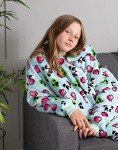 Minecraft Girls' Blue Creeper Hoodie Blanket