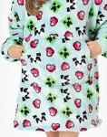 Minecraft Girls' Blue Creeper Hoodie Blanket