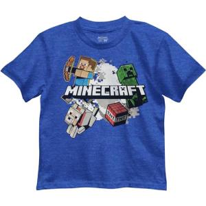 Minecraft Boys' Explosive Group T-Shirt - Royal Heather