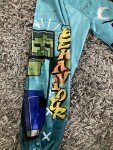 Teal Green Minecraft Graffiti Hoodie for Boys