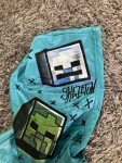 Teal Green Minecraft Graffiti Hoodie for Boys