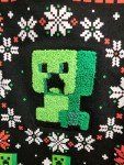 Boys' XL Black Minecraft Christmas Sweatshirt