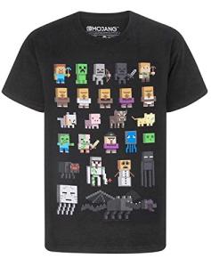 Minecraft Black T-Shirt for Boys, Age 9-10