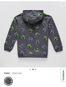 Minecraft Legends Dark Gray Hoodie - XL