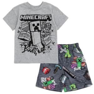 Minecraft Creeper Boys' T-Shirt and Shorts Set