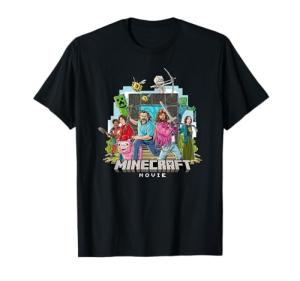 Minecraft Movie Characters Cartoon Style T-Shirt