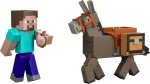 Minecraft Action Figures 2-Pack: Steve & Donkey