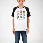 Minecraft Boys' 4-Pack Creeper Character Tees, XL