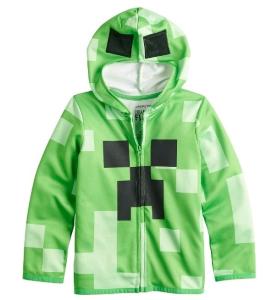 Boys Minecraft Fleece Hoodie Jacket Sz 5