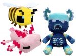 Minecraft Plush 3-Pack: Bee, Axolotl, Warden