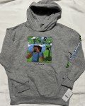Boys Gray Minecraft Pullover Sweatshirt, Large