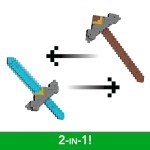 Minecraft 2-in-1 Sword and Pickaxe Role-Play Toy