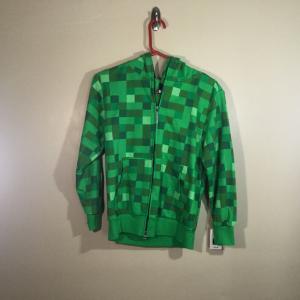 Minecraft Creeper Full Zip Hoodie for Kids