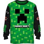Minecraft Creeper Long Sleeve Tee for Boys 10-12