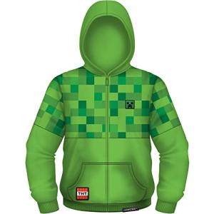 Minecraft Creeper Camo Embroidered Zip-Up Hoodie
